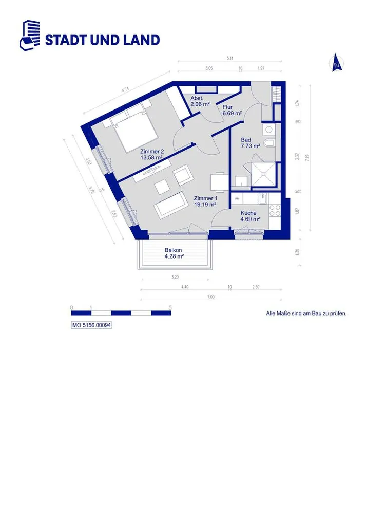 2 room apartment with 57 m² in Berlin – Photo 8