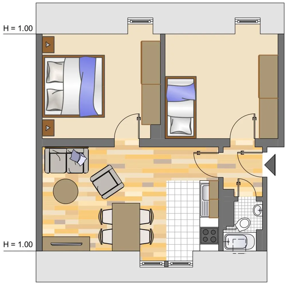 3 Zimmer Wohnung mit 56 m² in Dortmund – Bild 2