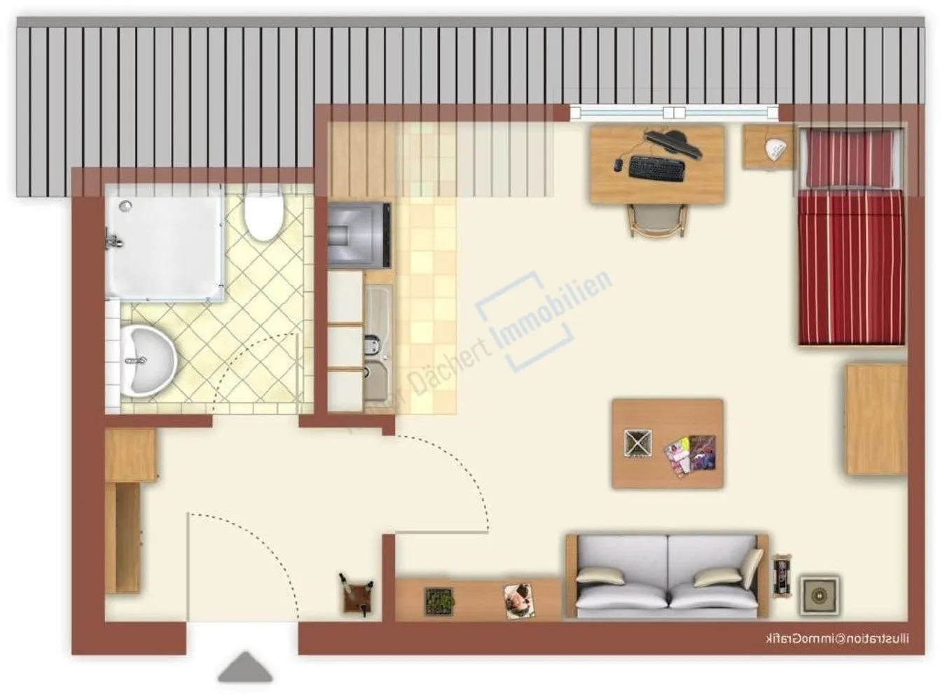 1 Zimmer Wohnung mit 29 m² in Darmstadt – Bild 6