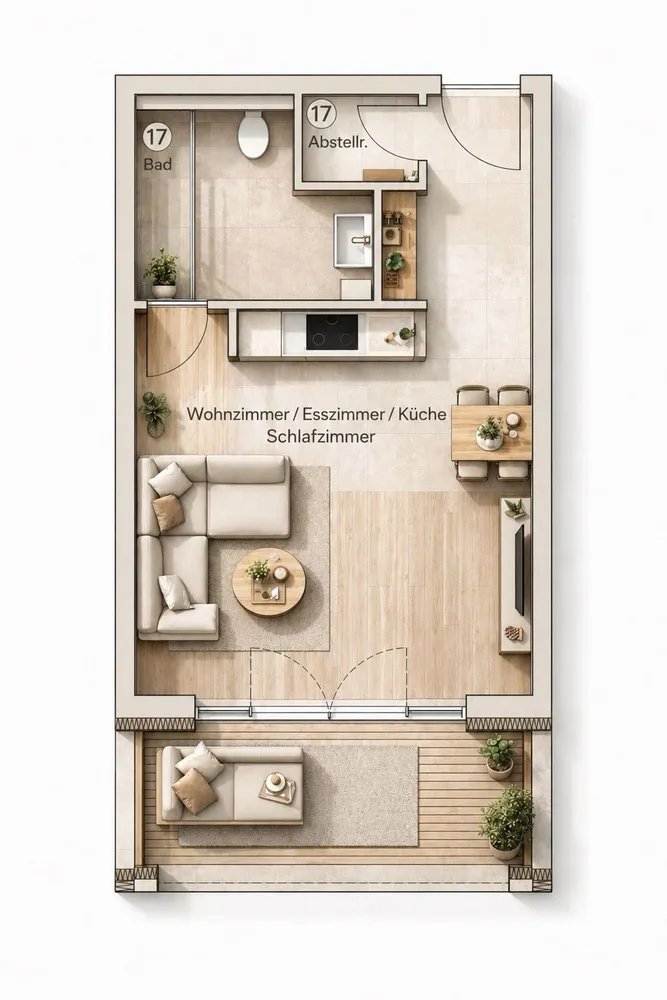 1 Zimmer Wohnung mit 44 m² in Frankfurt am Main – Bild 8