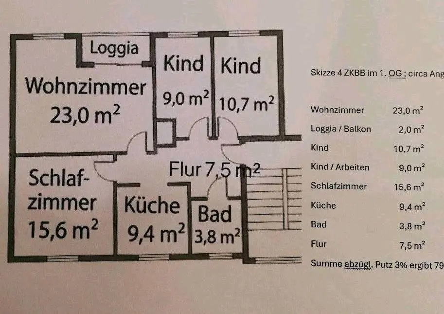 3 Zimmer Wohnung mit 50 m² in Detmold – Bild 6
