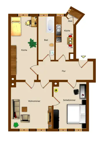 3 Zimmer Wohnung mit 69 m² in Leipzig – Bild 2