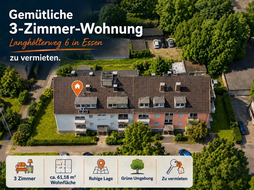 3 Zimmer Wohnung mit 61 m² in Essen – Bild 2