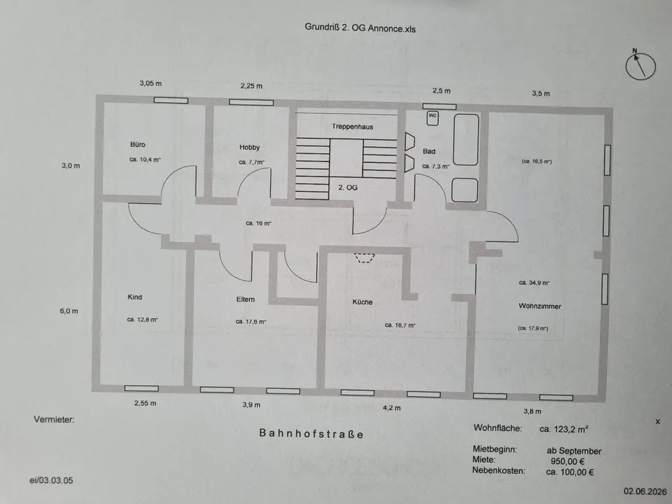 5 Zimmer Wohnung mit 123 m² in Schwabach – Bild 3