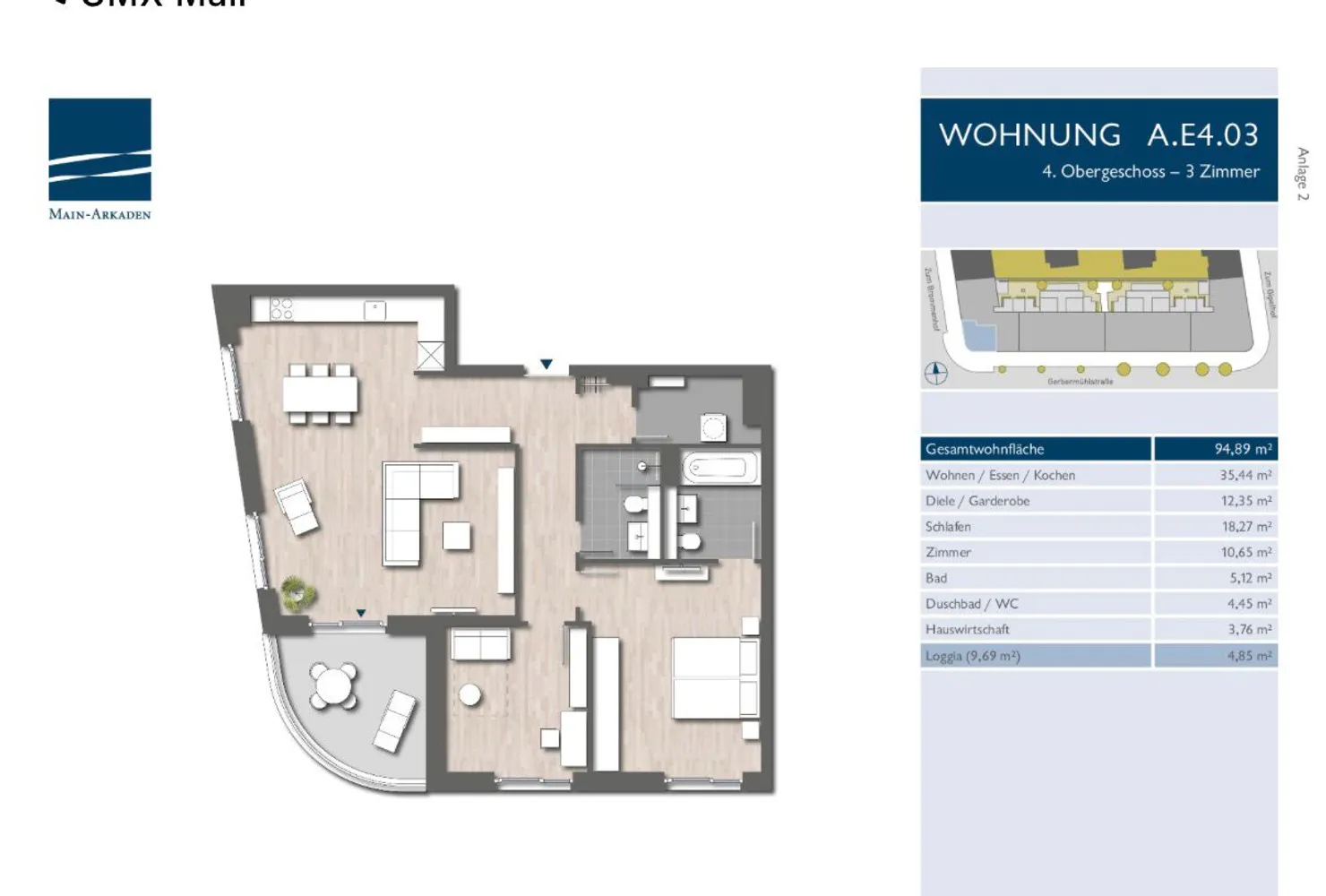 3 Zimmer Wohnung mit 95 m² in Frankfurt am Main – Bild 11