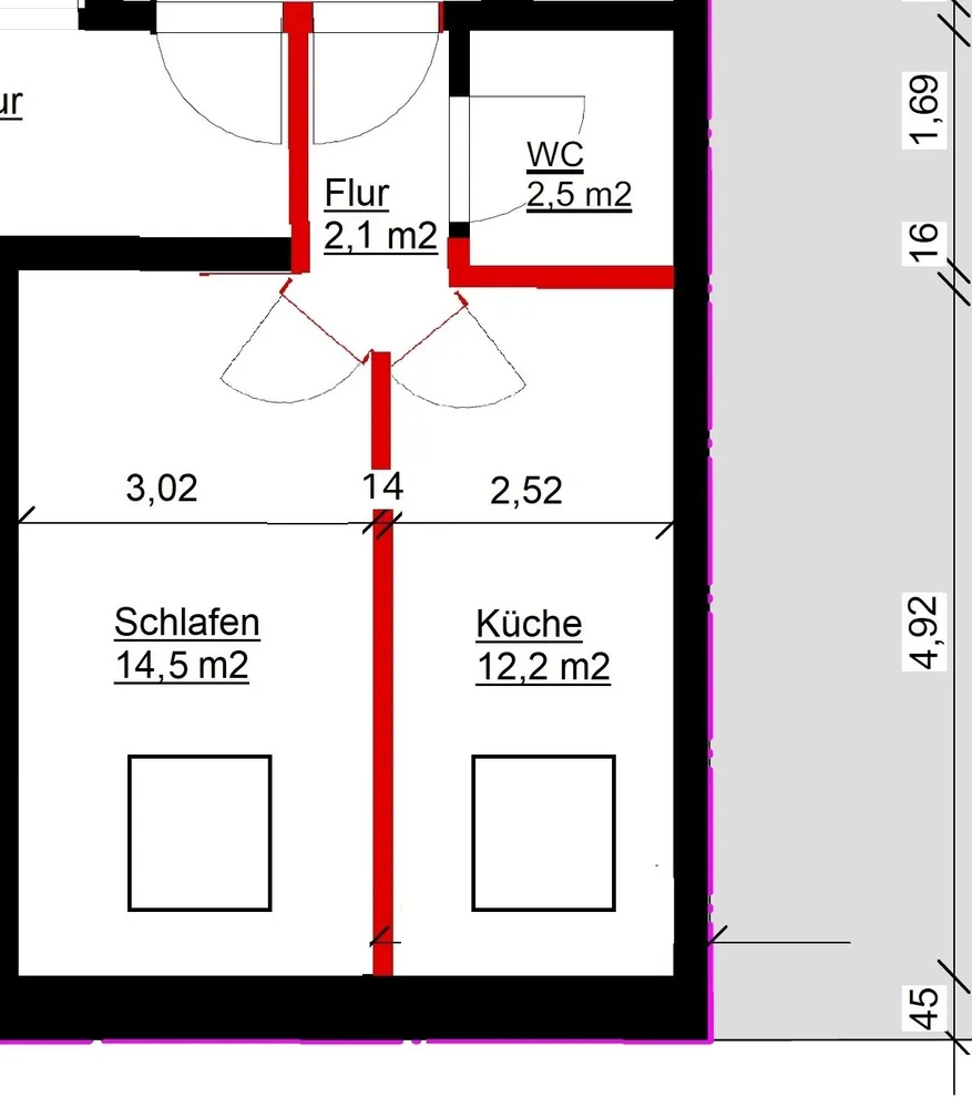 1 Zimmer Wohnung mit 30 m² in Mannheim – Bild 6
