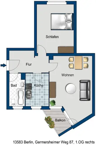 2 Zimmer Wohnung mit 57 m² in Berlin – Bild 2