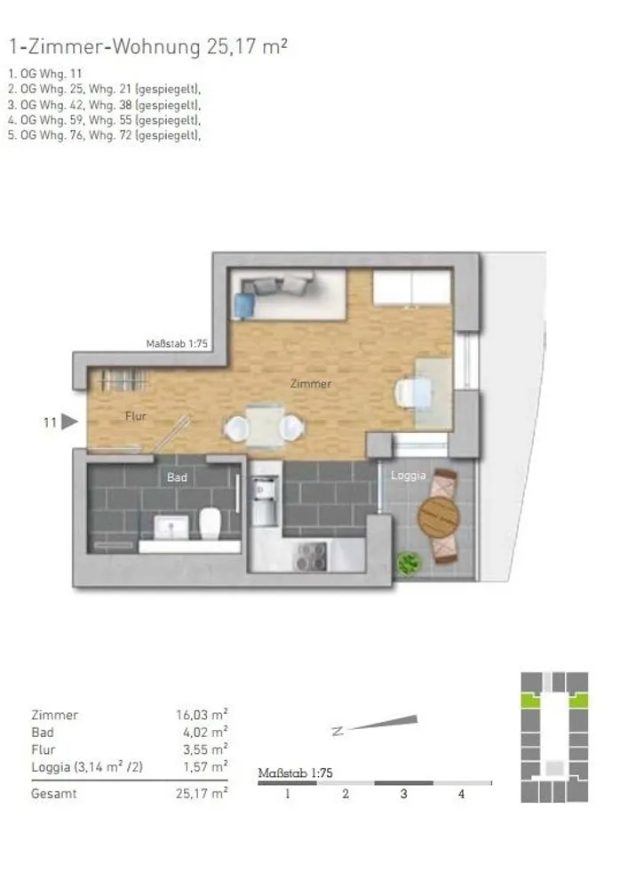 1 room apartment with 25 m² in Freiburg im Breisgau – Photo 5