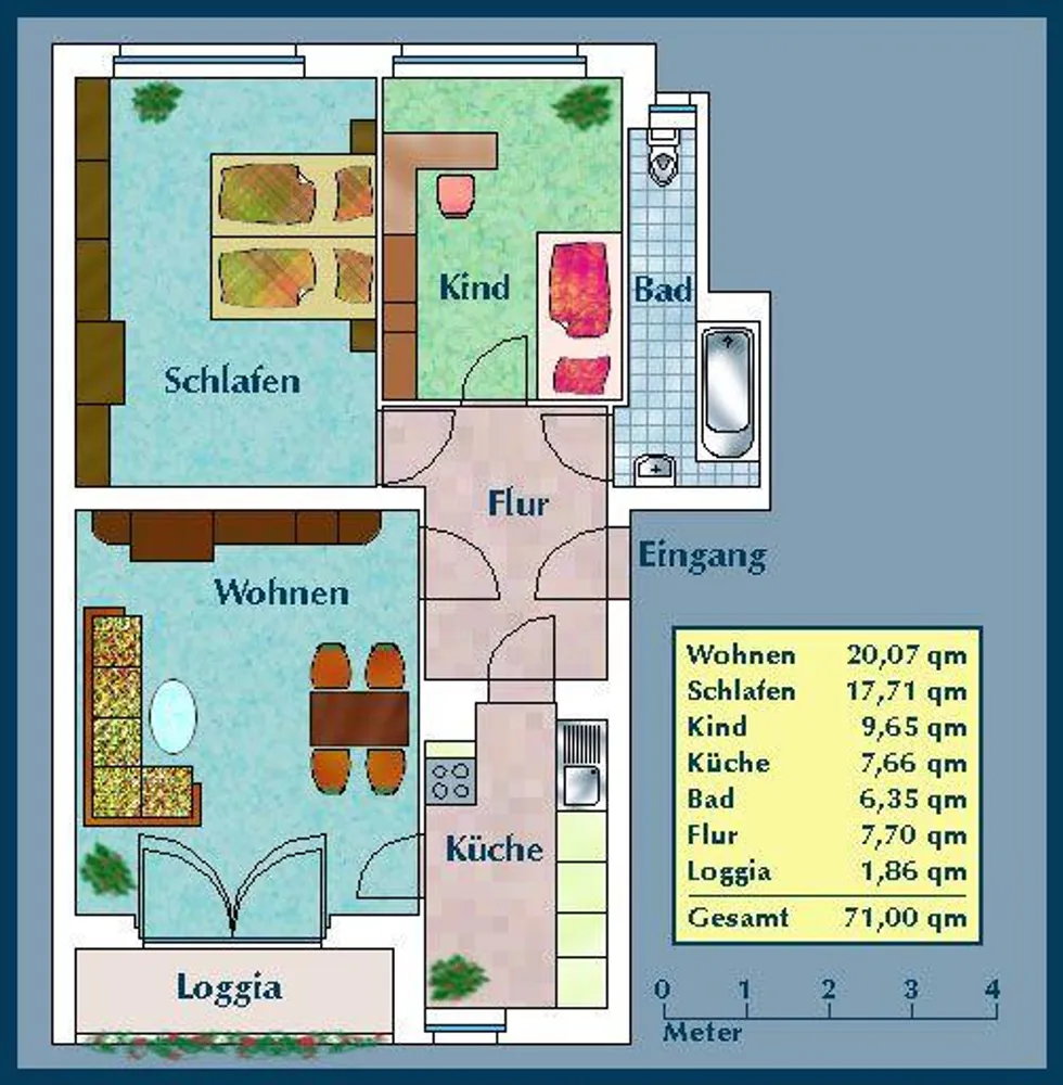 3 Zimmer Wohnung mit 71 m² in Dresden – Bild 2