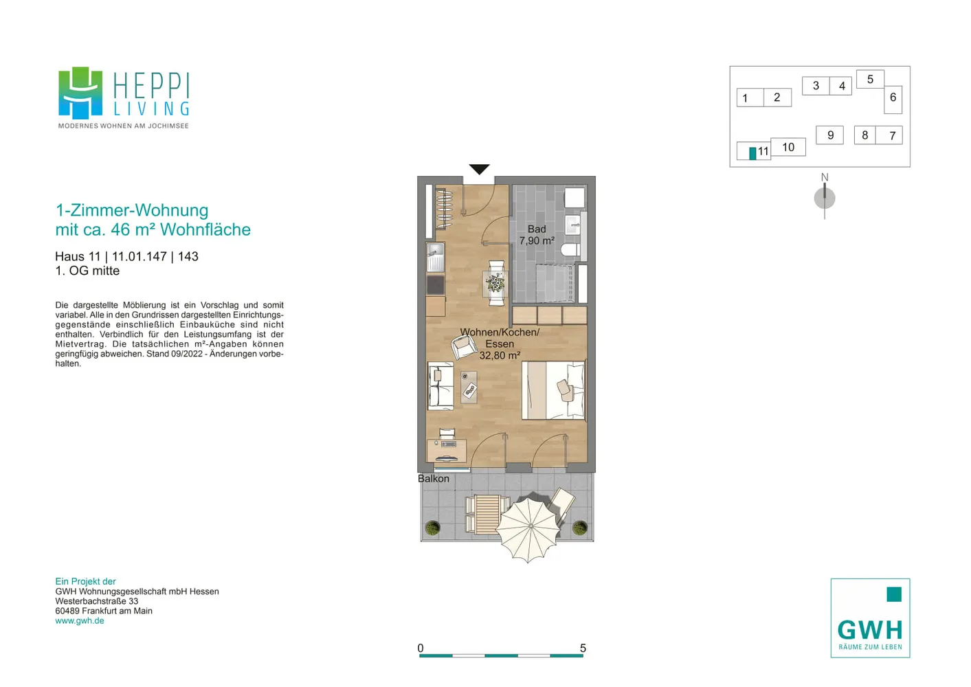 1 Zimmer Wohnung mit 46 m² in Heppenheim – Bild 10