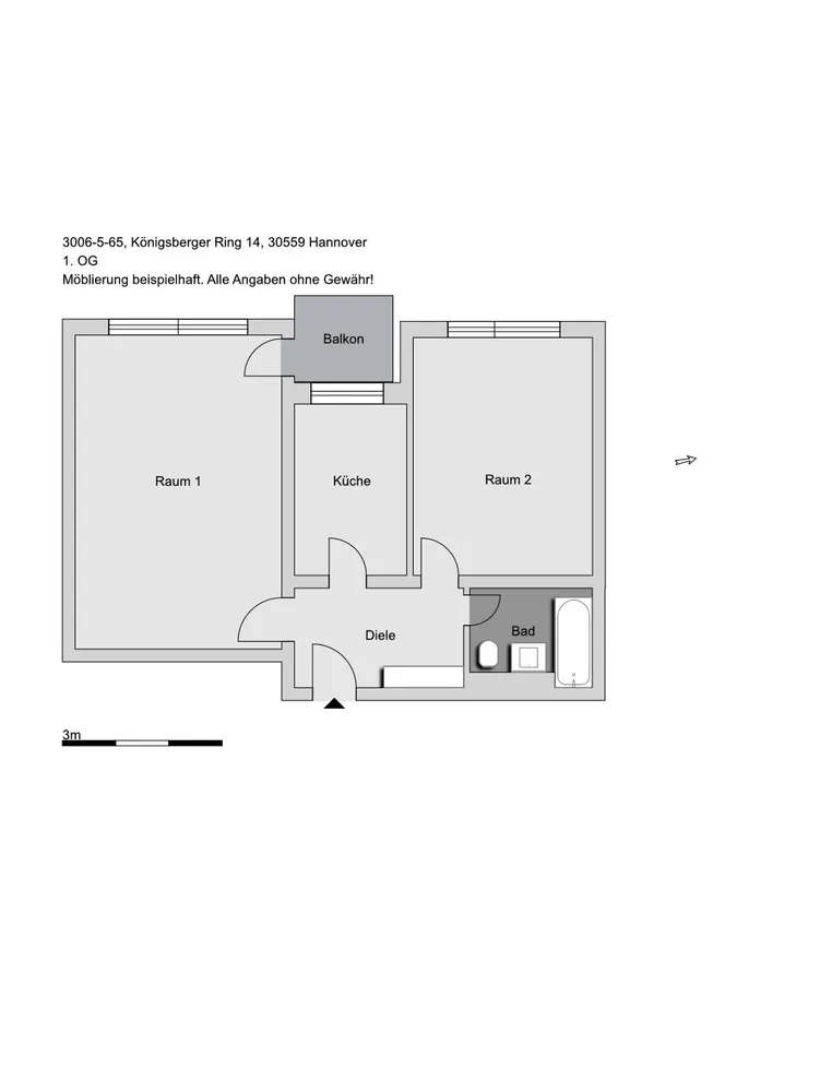 2 Zimmer Wohnung mit 55 m² in Hannover – Bild 7