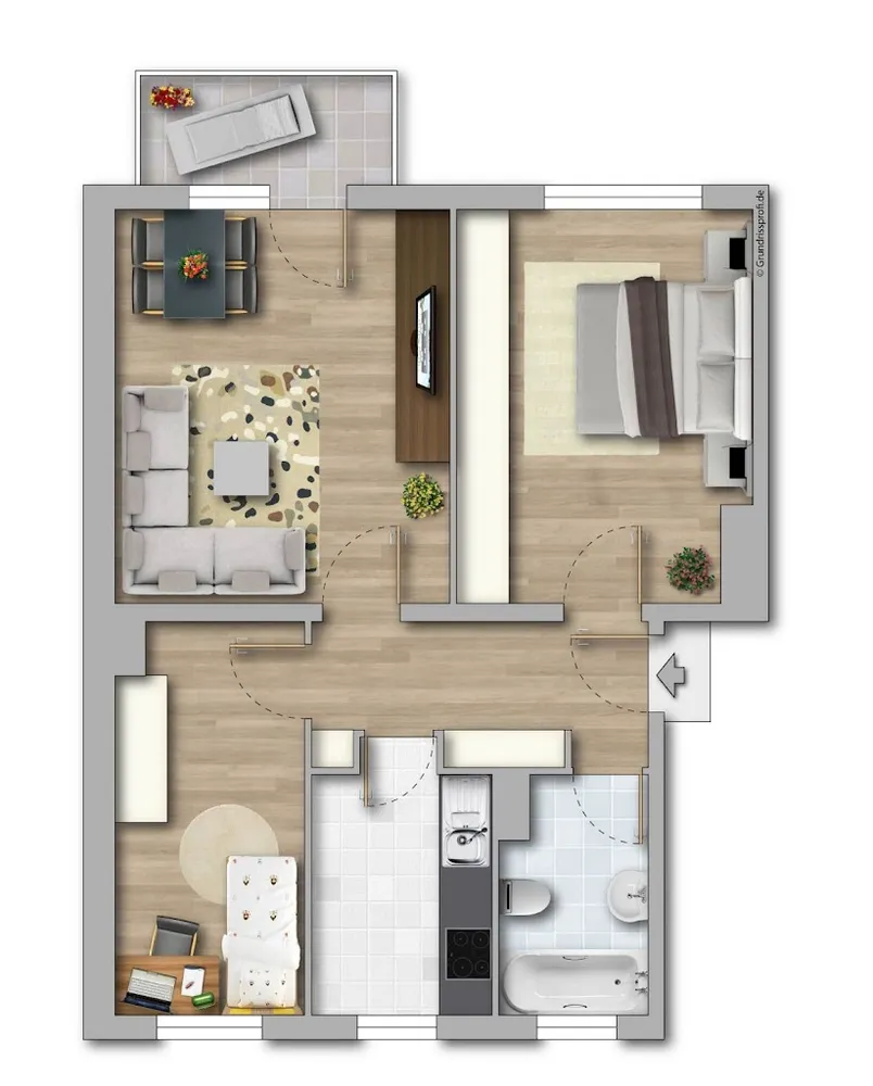 3 Zimmer Wohnung mit 58 m² in Merseburg – Bild 7