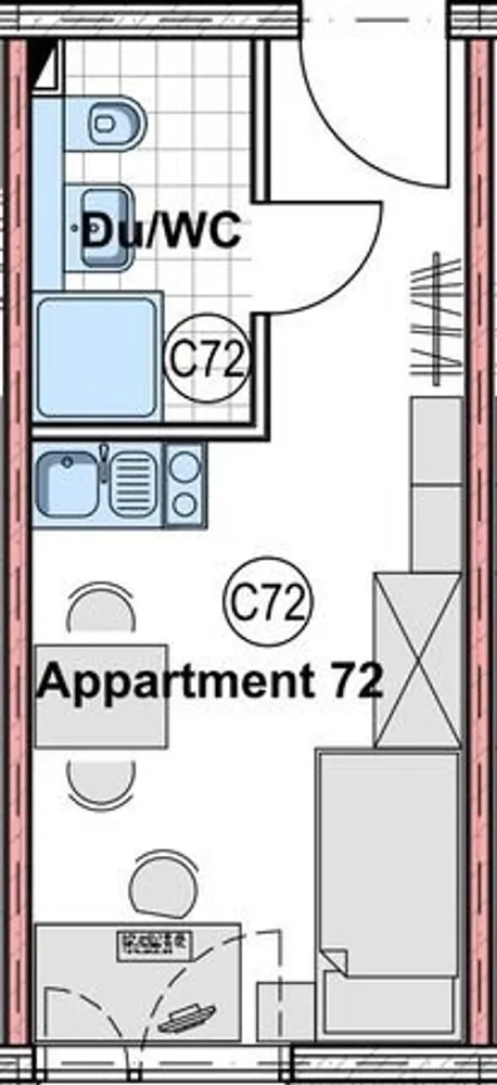 1 Zimmer Wohnung mit 20 m² in Trier – Bild 2