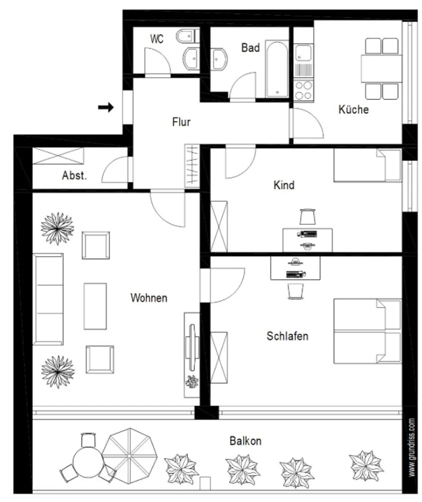 3 Zimmer Wohnung mit 83 m² in Neuss – Bild 3