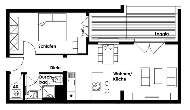 2 Zimmer Wohnung mit 65 m² in Köln – Bild 5