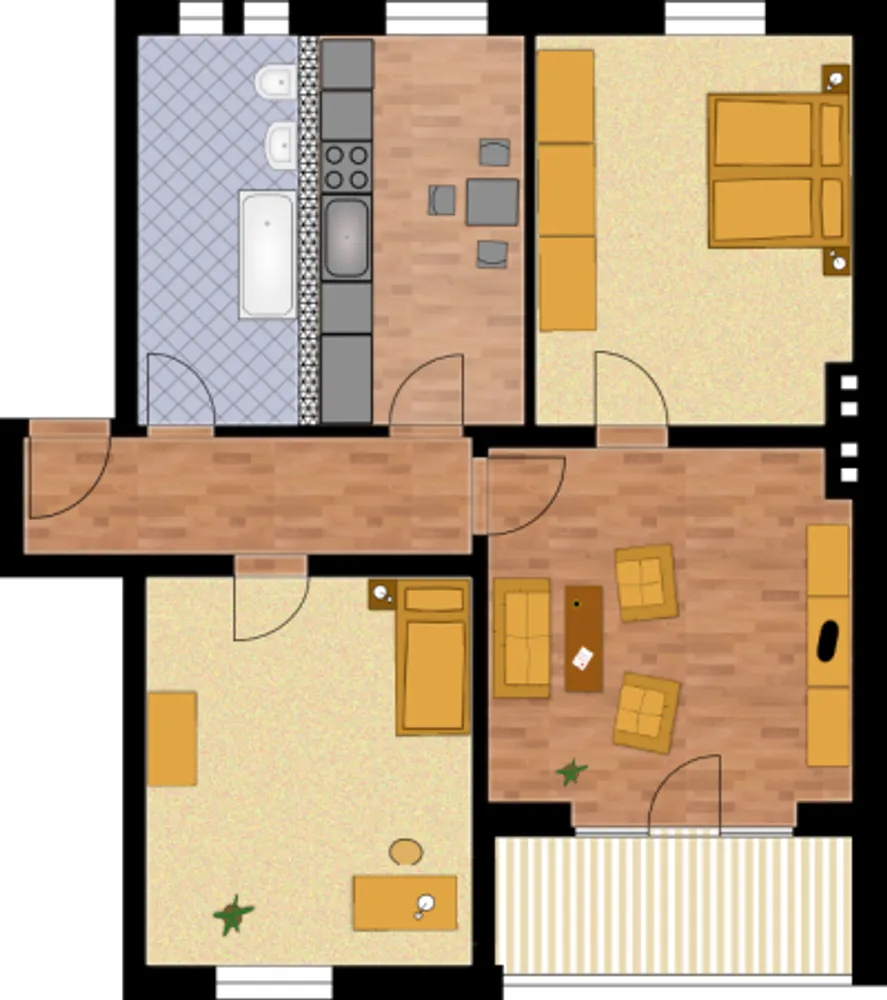 3 Zimmer Wohnung mit 71 m² in Magdeburg – Bild 2