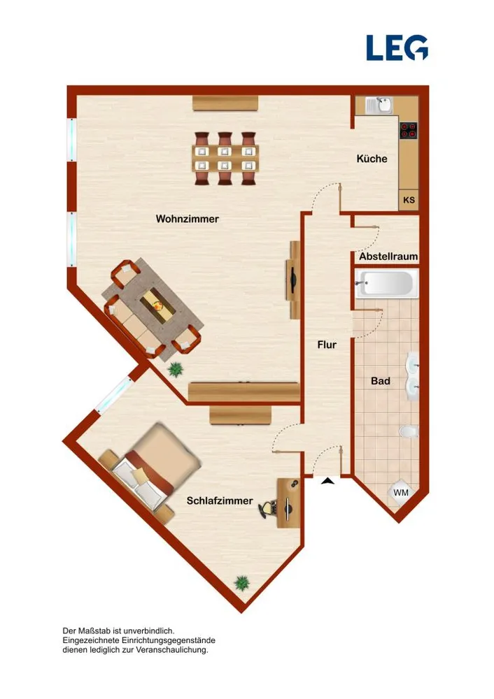 2 Zimmer Wohnung mit 59 m² in Hameln – Bild 1