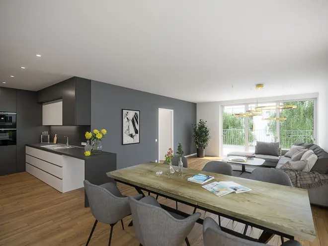 1 room apartment with 48 m² in Augsburg – Photo 4