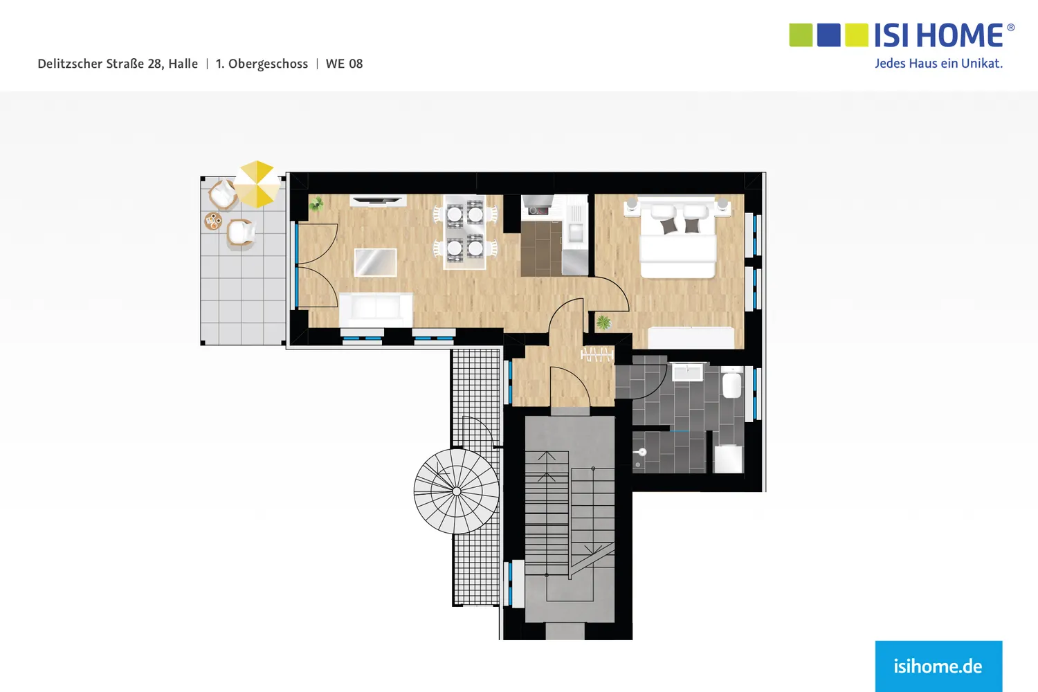 2 Zimmer Wohnung mit 48 m² in Halle (Saale) – Bild 9