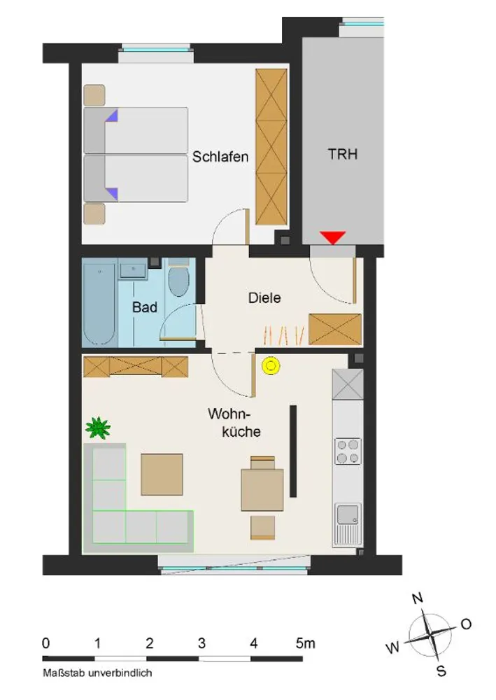 1 room apartment with 43 m² in Essen – Photo 7