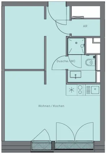 1 Zimmer Wohnung mit 40 m² in Düsseldorf – Bild 9