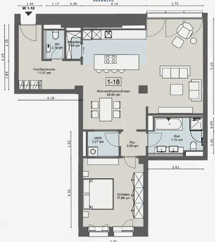 3 Zimmer Wohnung mit 96 m² in Nürnberg – Bild 9