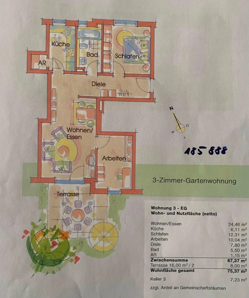 3 Zimmer Wohnung mit 75 m² in Nürnberg – Bild 3
