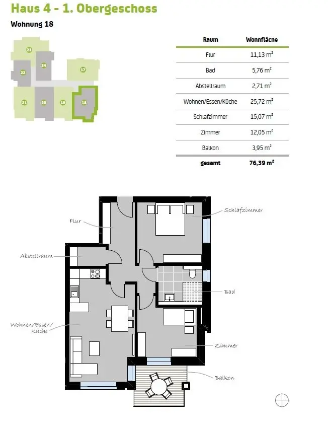 3 Zimmer Wohnung mit 76 m² in Lingen – Bild 3