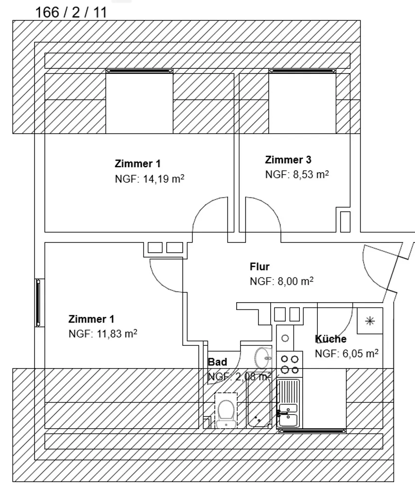 3 room apartment with 55 m² in Kassel – Photo 2