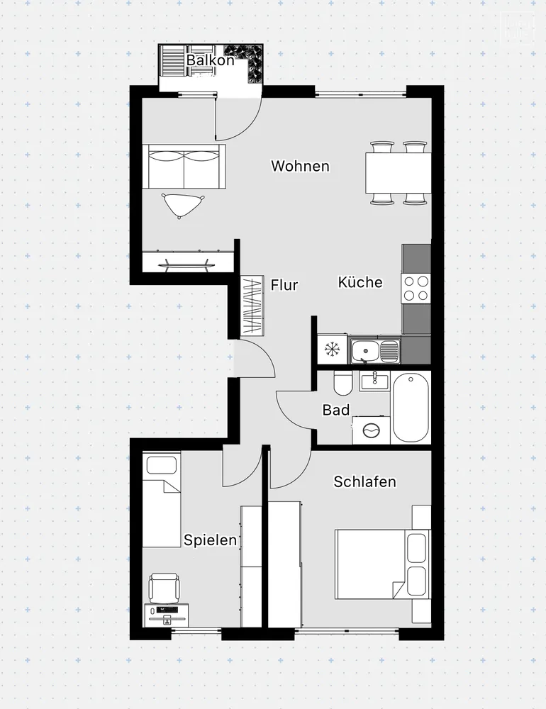 3 Zimmer Wohnung mit 57 m² in Halle (Saale) – Bild 10