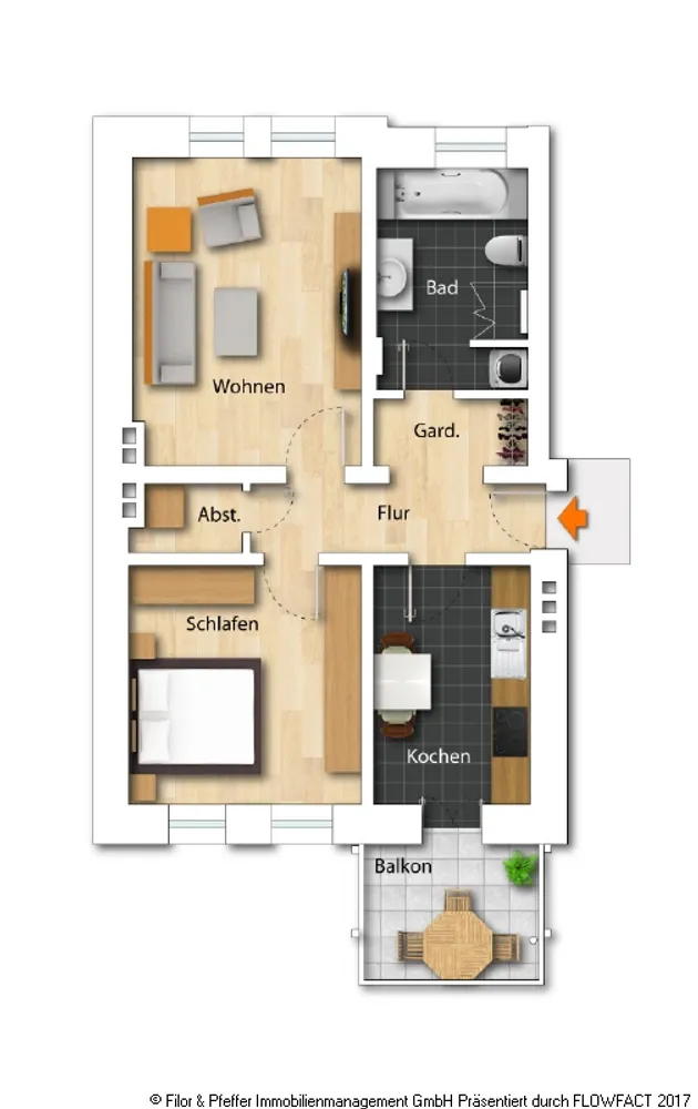 2 Zimmer Wohnung mit 61 m² in Magdeburg – Bild 8