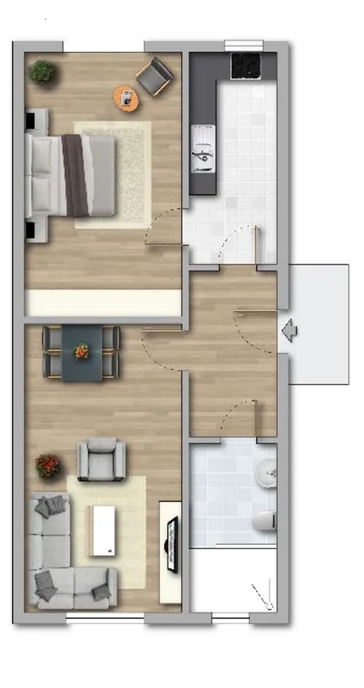 2 room apartment with 42 m² in Magdeburg – Photo 4