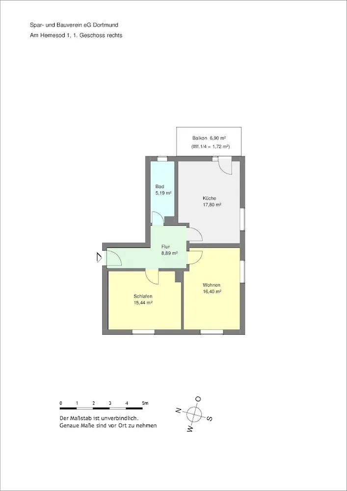 2 room apartment with 66 m² in Dortmund – Photo 1