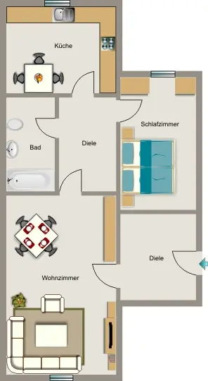 3 Zimmer Wohnung mit 46 m² in Lünen – Bild 4