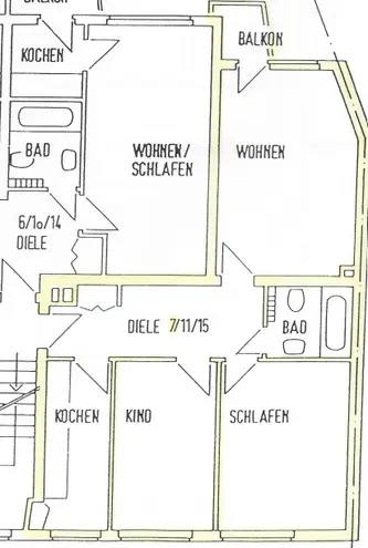 3 Zimmer Wohnung mit 60 m² in Düsseldorf – Bild 2