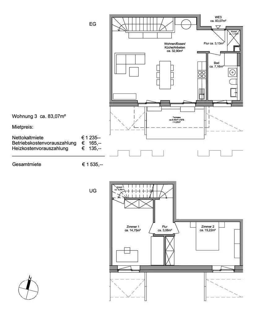 3 Zimmer Wohnung mit 83 m² in Norderstedt – Bild 2