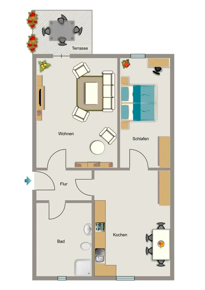 3 Zimmer Wohnung mit 51 m² in Dinslaken – Bild 5
