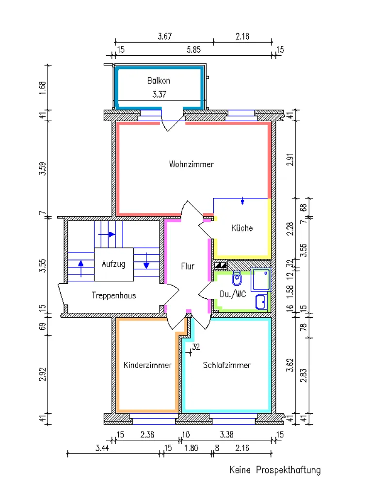 3 Zimmer Wohnung mit 59 m² in Chemnitz – Bild 2