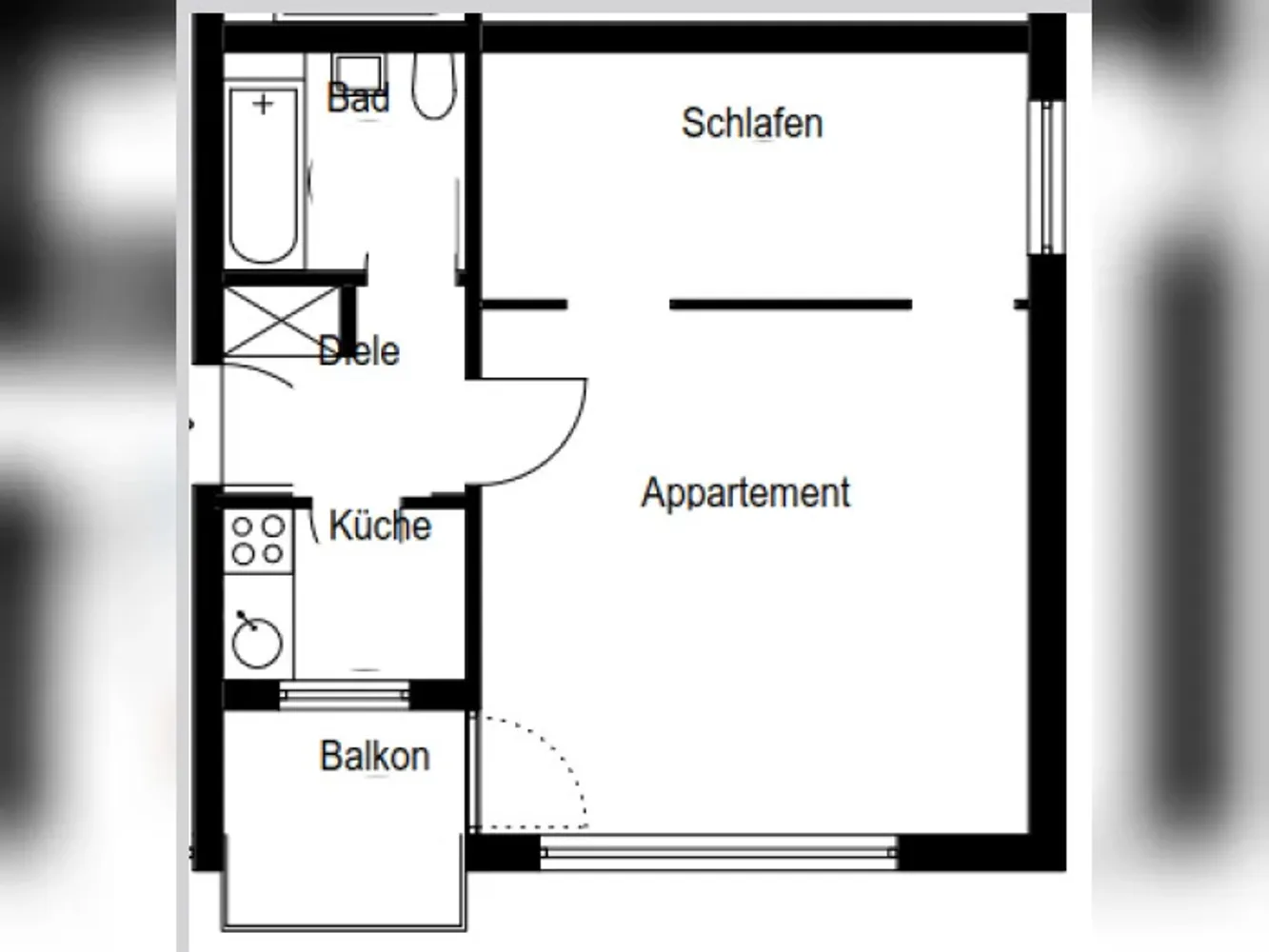 1 room apartment with 43 m² in Munich – Photo 4