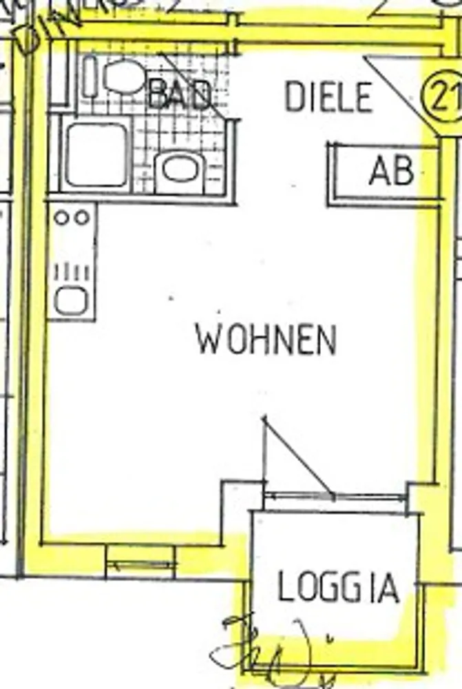 1 Zimmer Wohnung mit 27 m² in Neuss – Bild 2