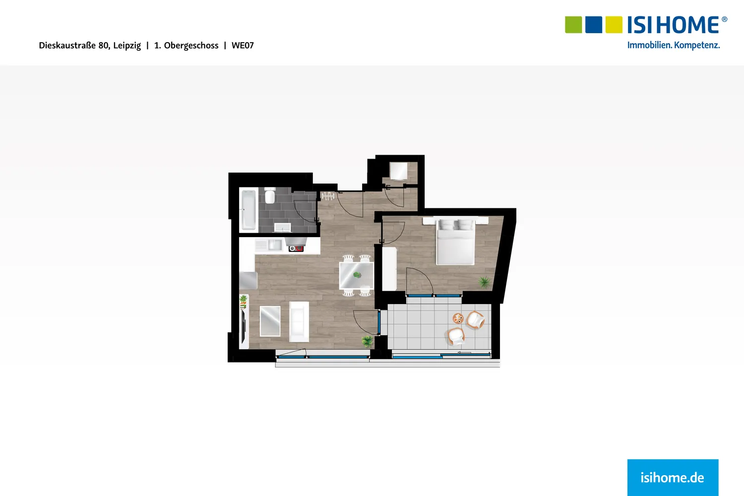 2 Zimmer Wohnung mit 46 m² in Leipzig – Bild 2