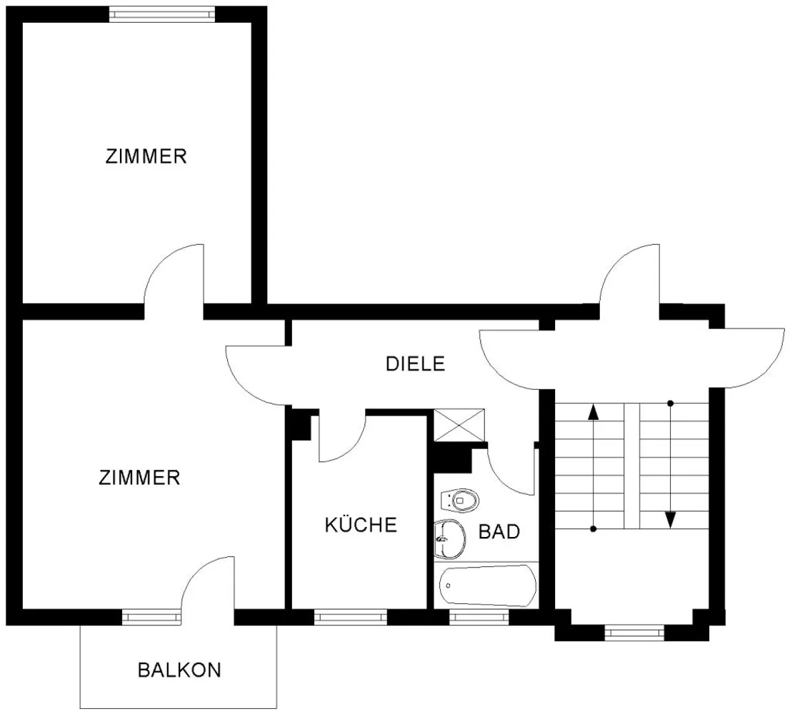 2 Zimmer Wohnung mit 48 m² in Bochum – Bild 3