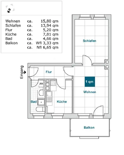 2 Zimmer Wohnung mit 53 m² in Dresden – Bild 9