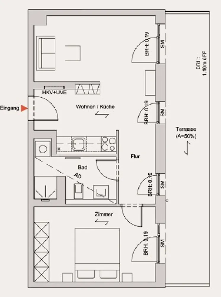 2 room apartment with 56 m² in Leipzig – Photo 7