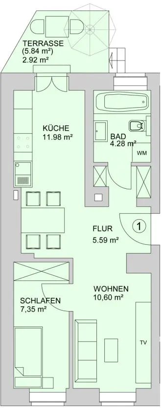 2 Zimmer Wohnung mit 43 m² in Zwickau – Bild 5