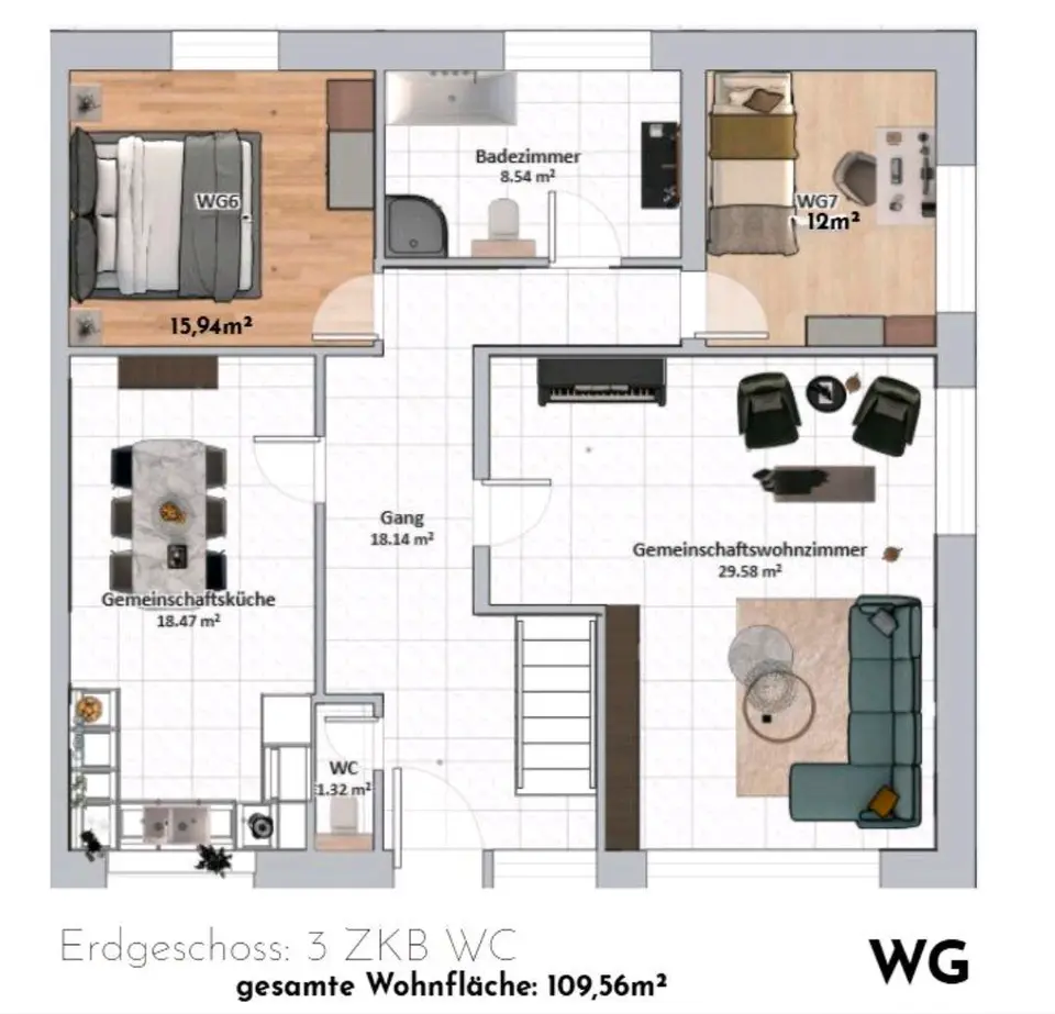 WG-Zimmer mit 24 m² in Meppen – Bild 5
