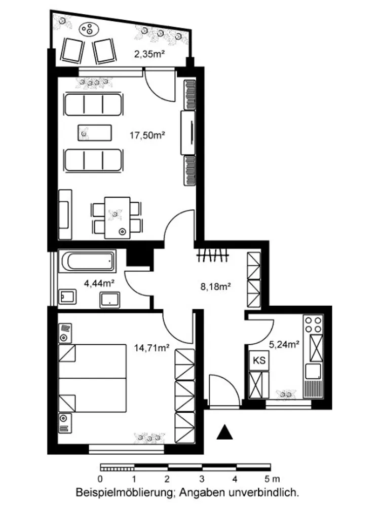 2 Zimmer Wohnung mit 52 m² in Frankfurt am Main – Bild 3