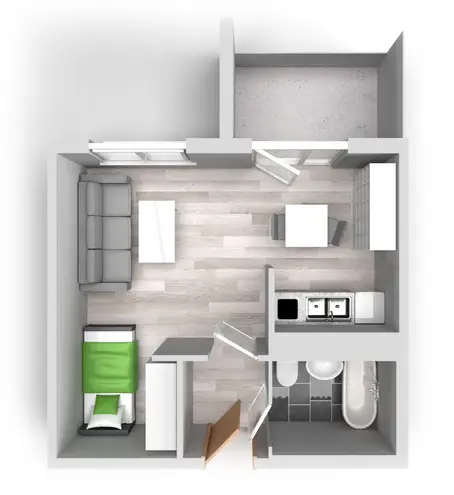 1 Zimmer Wohnung mit 31 m² in Halle (Saale) – Bild 10
