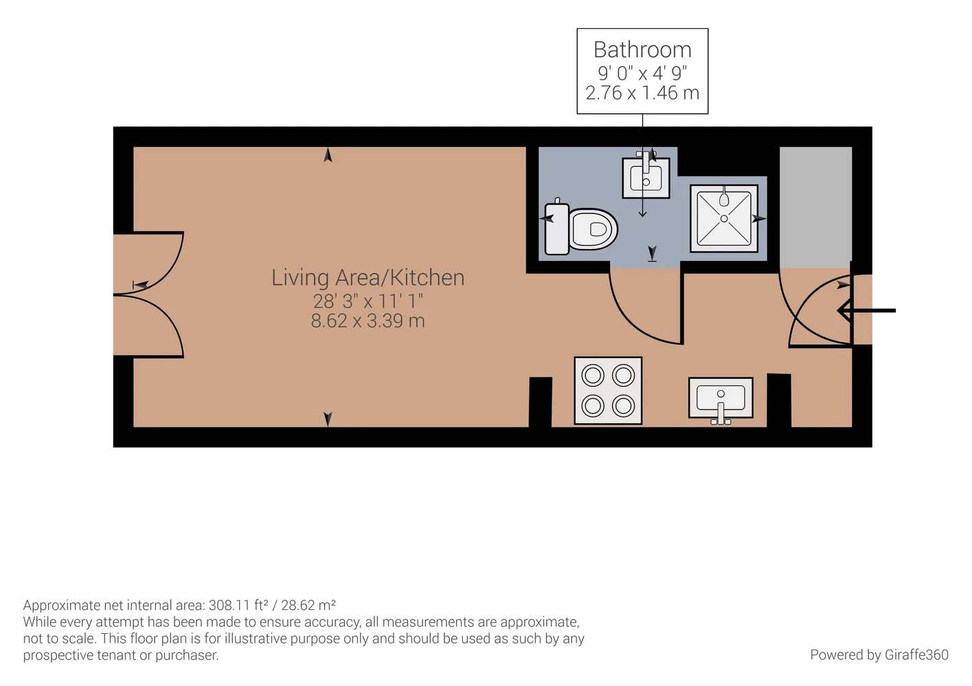 1 Zimmer Wohnung mit 30 m² in Berlin – Bild 1