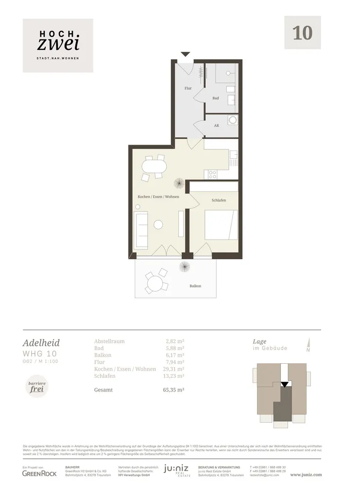 2 Zimmer Wohnung mit 65 m² in Traunstein – Bild 6